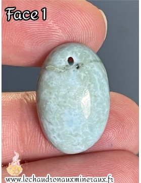 Larimar cabochon percé C43