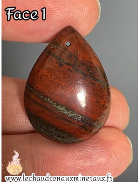 Oeil de Fer cabochon percé C89