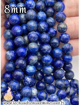 Perles en Lapis Lazuli 8mm - Élévation spirituelle et créativité dans chaque bijou.