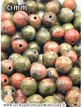 Unakite 6mm unité :)