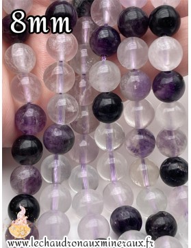 Perles de Fluorine 8mm - Élégance et Charme Naturels