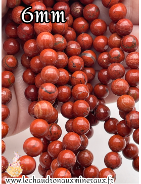 Perles 6mm de Jaspe Rouge - Énergie et Passion dans Vos Bijoux