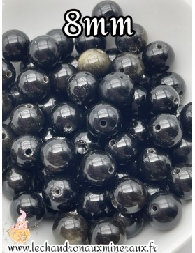 Obsidienne dorée 8mm unité :)