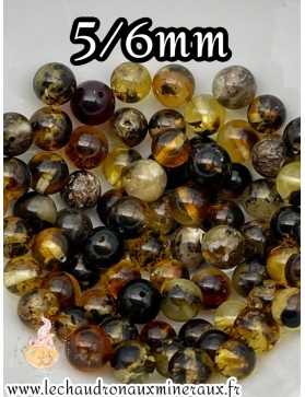 Ambre 5/6mm avec inclusion...