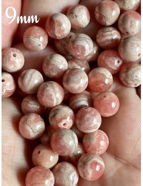Perles en Rhodochrosite 9mm - Pierre Naturelle de Qualité Supérieure
