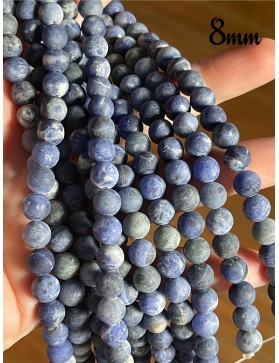 Sodalite mate 8mm unité .